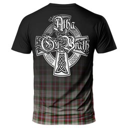 ScotsTee Shop Scottish MacLean Dress Clan Crest Tartan T Shirt Featuring Alba Gu Brath Scotland Forever and Ever Celtic Cross