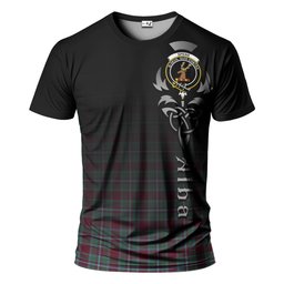 ScotsTee Shop Scottish Spens (Spence) Clan Crest Tartan T Shirt Featuring Alba Gu Brath Scotland Forever and Ever Celtic Cross