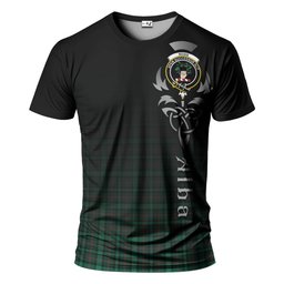 ScotsTee Shop Scottish Ross Hunting Modern Clan Crest Tartan T Shirt Featuring Alba Gu Brath Scotland Forever and Ever Celtic Cross