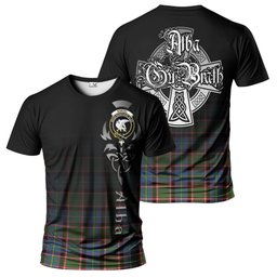 ScotsTee Shop Scottish Norvel Clan Crest Tartan T Shirt Featuring Alba Gu Brath Scotland Forever and Ever Celtic Cross