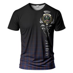 ScotsTee Shop Scottish MacLaine of Lochbuie Clan Crest Tartan T Shirt Featuring Alba Gu Brath Scotland Forever and Ever Celtic Cross