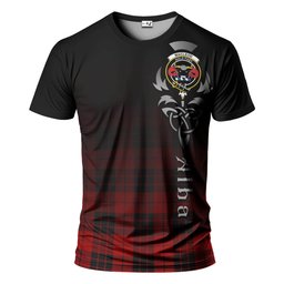 ScotsTee Shop Scottish MacLeod of Raasay Clan Crest Tartan T Shirt Featuring Alba Gu Brath Scotland Forever and Ever Celtic Cross