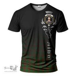 ScotsTee Shop Scottish Menzies Clan Crest Tartan T Shirt Featuring Alba Gu Brath Scotland Forever and Ever Celtic Cross