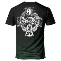 ScotsTee Shop Scottish MacRae Clan Crest Tartan T Shirt Featuring Alba Gu Brath Scotland Forever and Ever Celtic Cross