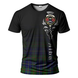 ScotsTee Shop Scottish MacLeod of Harris Modern Clan Crest Tartan T Shirt Featuring Alba Gu Brath Scotland Forever and Ever Celtic Cross