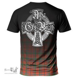 ScotsTee Shop Scottish Munro Ancient Clan Crest Tartan T Shirt Featuring Alba Gu Brath Scotland Forever and Ever Celtic Cross