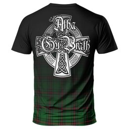 ScotsTee Shop Scottish Primrose Clan Crest Tartan T Shirt Featuring Alba Gu Brath Scotland Forever and Ever Celtic Cross