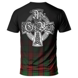 ScotsTee Shop Scottish MacPhail Clan Crest Tartan T Shirt Featuring Alba Gu Brath Scotland Forever and Ever Celtic Cross
