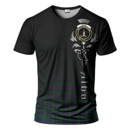 ScotsTee Shop Scottish Shaw Clan Crest Tartan T Shirt Featuring Alba Gu Brath Scotland Forever and Ever Celtic Cross