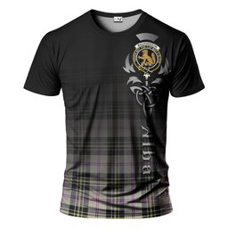 ScotsTee Shop Scottish MacPherson Dress Ancient Clan Crest Tartan T Shirt Featuring Alba Gu Brath Scotland Forever and Ever Celtic Cross