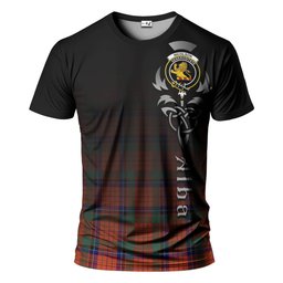 ScotsTee Shop Scottish Nicolson Ancient Clan Crest Tartan T Shirt Featuring Alba Gu Brath Scotland Forever and Ever Celtic Cross