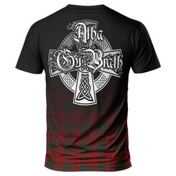 ScotsTee Shop Scottish MacNab Clan Crest Tartan T Shirt Featuring Alba Gu Brath Scotland Forever and Ever Celtic Cross