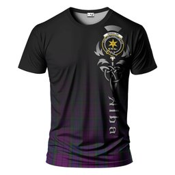ScotsTee Shop Scottish Wardlaw Clan Crest Tartan T Shirt Featuring Alba Gu Brath Scotland Forever and Ever Celtic Cross