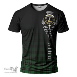 ScotsTee Shop Scottish Wallace Hunting Clan Crest Tartan T Shirt Featuring Alba Gu Brath Scotland Forever and Ever Celtic Cross
