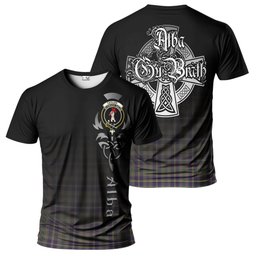 ScotsTee Shop Scottish Taylor Weathered Clan Crest Tartan T Shirt Featuring Alba Gu Brath Scotland Forever and Ever Celtic Cross
