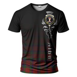 ScotsTee Shop Scottish Robertson Clan Crest Tartan T Shirt Featuring Alba Gu Brath Scotland Forever and Ever Celtic Cross