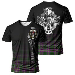 ScotsTee Shop Scottish Taylor Clan Crest Tartan T Shirt Featuring Alba Gu Brath Scotland Forever and Ever Celtic Cross