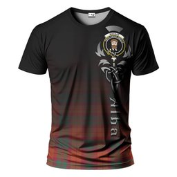 ScotsTee Shop Scottish MacNab Ancient Clan Crest Tartan T Shirt Featuring Alba Gu Brath Scotland Forever and Ever Celtic Cross