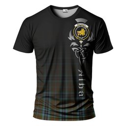 ScotsTee Shop Scottish MacTavish Hunting Clan Crest Tartan T Shirt Featuring Alba Gu Brath Scotland Forever and Ever Celtic Cross