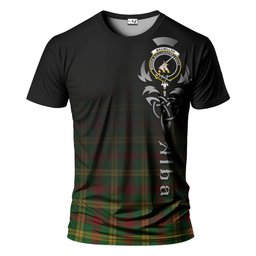 ScotsTee Shop Scottish MacMillan Society of Glasgow Clan Crest Tartan T Shirt Featuring Alba Gu Brath Scotland Forever and Ever Celtic Cross