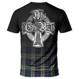 ScotsTee Shop Scottish MacLeod Of Californian Clan Crest Tartan T Shirt Featuring Alba Gu Brath Scotland Forever and Ever Celtic Cross
