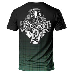 ScotsTee Shop Scottish Ross Hunting Ancient Clan Crest Tartan T Shirt Featuring Alba Gu Brath Scotland Forever and Ever Celtic Cross