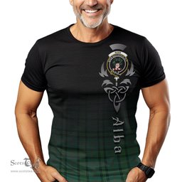 ScotsTee Shop Scottish Ross Hunting Ancient Clan Crest Tartan T Shirt Featuring Alba Gu Brath Scotland Forever and Ever Celtic Cross