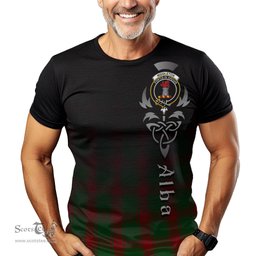 ScotsTee Shop Scottish Middleton Clan Crest Tartan T Shirt Featuring Alba Gu Brath Scotland Forever and Ever Celtic Cross