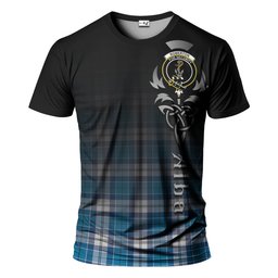 ScotsTee Shop Scottish Roberton Clan Crest Tartan T Shirt Featuring Alba Gu Brath Scotland Forever and Ever Celtic Cross