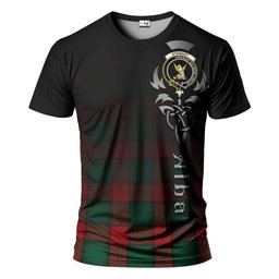 ScotsTee Shop Scottish Stewart Atholl Modern Clan Crest Tartan T Shirt Featuring Alba Gu Brath Scotland Forever and Ever Celtic Cross