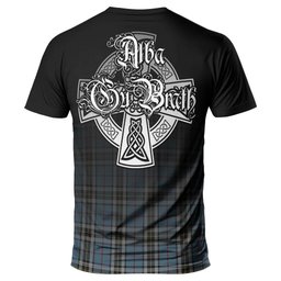 ScotsTee Shop Scottish MacTavish Dress Clan Crest Tartan T Shirt Featuring Alba Gu Brath Scotland Forever and Ever Celtic Cross