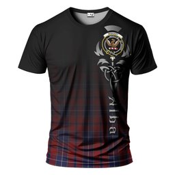 ScotsTee Shop Scottish Wishart Dress Clan Crest Tartan T Shirt Featuring Alba Gu Brath Scotland Forever and Ever Celtic Cross