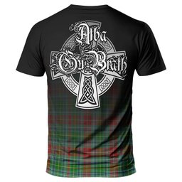 ScotsTee Shop Scottish Muirhead Clan Crest Tartan T Shirt Featuring Alba Gu Brath Scotland Forever and Ever Celtic Cross