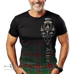 ScotsTee Shop Scottish Muirhead Clan Crest Tartan T Shirt Featuring Alba Gu Brath Scotland Forever and Ever Celtic Cross