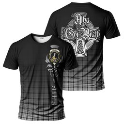 ScotsTee Shop Scottish Wallace Dress Clan Crest Tartan T Shirt Featuring Alba Gu Brath Scotland Forever and Ever Celtic Cross