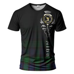 ScotsTee Shop Scottish Stewart Old Modern Clan Crest Tartan T Shirt Featuring Alba Gu Brath Scotland Forever and Ever Celtic Cross