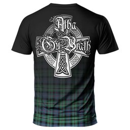 ScotsTee Shop Scottish Rose Hunting Ancient Clan Crest Tartan T Shirt Featuring Alba Gu Brath Scotland Forever and Ever Celtic Cross