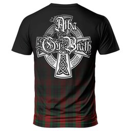 ScotsTee Shop Scottish Skene of Cromar Black Clan Crest Tartan T Shirt Featuring Alba Gu Brath Scotland Forever and Ever Celtic Cross