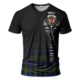 ScotsTee Shop Scottish Smith Modern Clan Crest Tartan T Shirt Featuring Alba Gu Brath Scotland Forever and Ever Celtic Cross