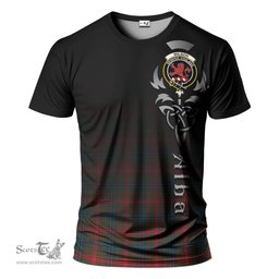 ScotsTee Shop Scottish Wilson Modern Clan Crest Tartan T Shirt Featuring Alba Gu Brath Scotland Forever and Ever Celtic Cross