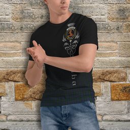ScotsTee Shop Scottish Sutherland Clan Crest Tartan T Shirt Featuring Alba Gu Brath Scotland Forever and Ever Celtic Cross