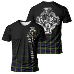 ScotsTee Shop Scottish Watson Modern Clan Crest Tartan T Shirt Featuring Alba Gu Brath Scotland Forever and Ever Celtic Cross