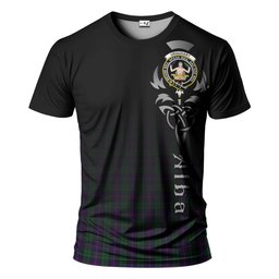 ScotsTee Shop Scottish Urquhart Clan Crest Tartan T Shirt Featuring Alba Gu Brath Scotland Forever and Ever Celtic Cross