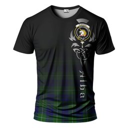 ScotsTee Shop Scottish Oliphant Modern Clan Crest Tartan T Shirt Featuring Alba Gu Brath Scotland Forever and Ever Celtic Cross