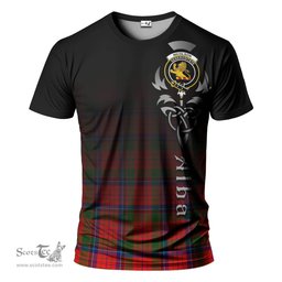 ScotsTee Shop Scottish Nicolson Modern Clan Crest Tartan T Shirt Featuring Alba Gu Brath Scotland Forever and Ever Celtic Cross