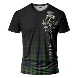 ScotsTee Shop Scottish McKellar Clan Crest Tartan T Shirt Featuring Alba Gu Brath Scotland Forever and Ever Celtic Cross