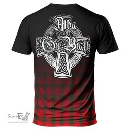 ScotsTee Shop Scottish MacNab Modern Clan Crest Tartan T Shirt Featuring Alba Gu Brath Scotland Forever and Ever Celtic Cross