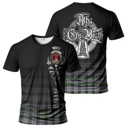 ScotsTee Shop Scottish MacNaughton Dress Clan Crest Tartan T Shirt Featuring Alba Gu Brath Scotland Forever and Ever Celtic Cross
