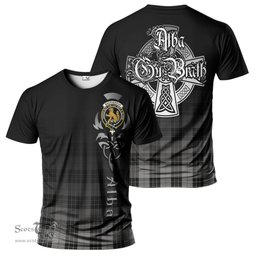 ScotsTee Shop Scottish MacPherson Dress Clan Crest Tartan T Shirt Featuring Alba Gu Brath Scotland Forever and Ever Celtic Cross