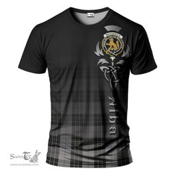 ScotsTee Shop Scottish MacPherson Dress Clan Crest Tartan T Shirt Featuring Alba Gu Brath Scotland Forever and Ever Celtic Cross